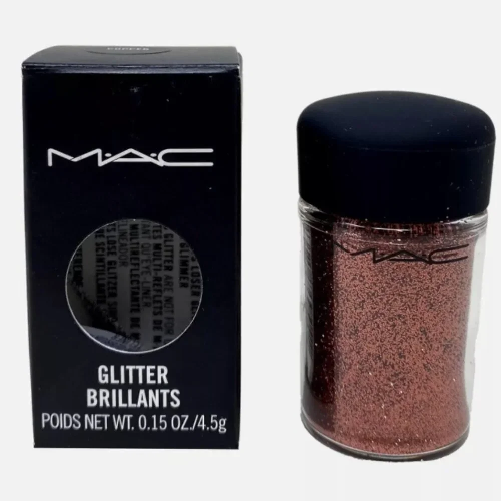 MAC Glitter Brilliant Copper Eyeshadow - 0.15 oz Bundle With 2  Brushes - Picture 4 of 5